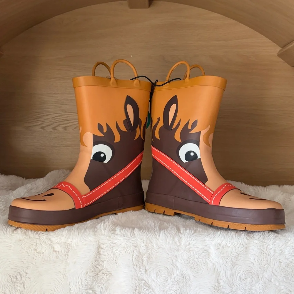NWT•Western Chief Hayden Horse Kids’ Waterproof Rain Boots | Size 3